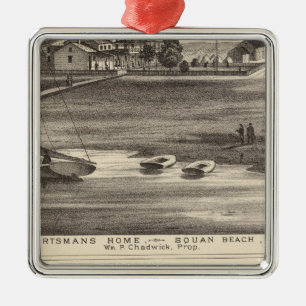 Sportsmans Home, Squan Beach, NJ Metal Ornament
