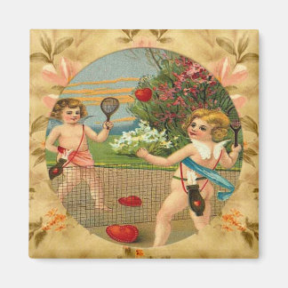Sportsminded Cherubs Vintage Design Custom Magnet