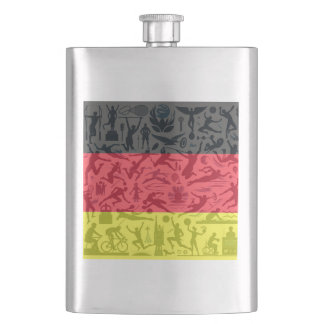 Sportwelt Flachmann with Germany flag Hip Flask