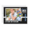 Sporty 3 Photo Graduation Announcement Black Blue