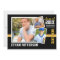 Sporty 3 Photo Graduation Announcement Black Gold