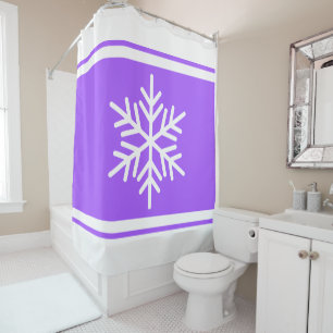 Sporty Alpine Snowflake Fun Purple White Stripes