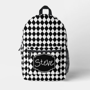 Sporty and Whimsical Personalized Printed Backpack