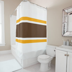 Sporty Athletic Brown Yellow Orange Racing Stripes