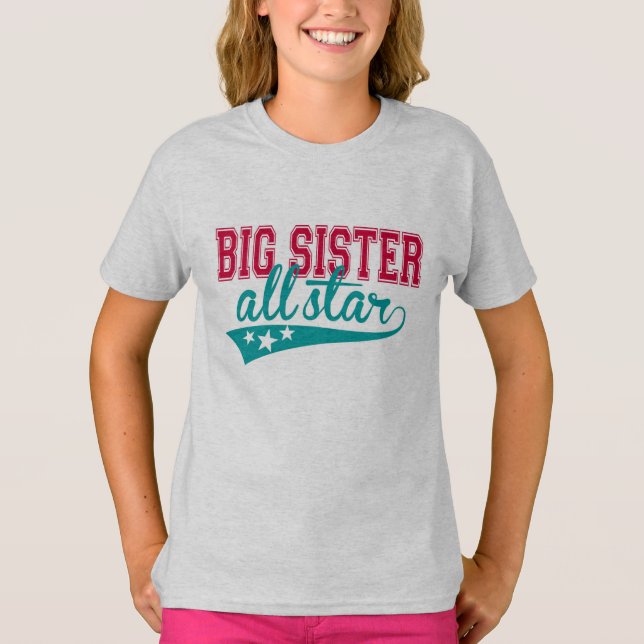 Sporty Big Sister All-Star T-Shirt (Front)