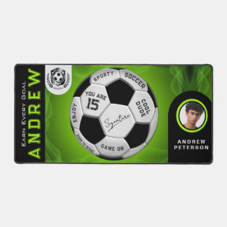 Sporty Birthday Gift For Men | Custom Soccer Desk Mat