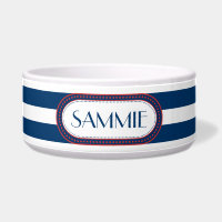 Sporty Blue | White Stripes Pattern Monogram