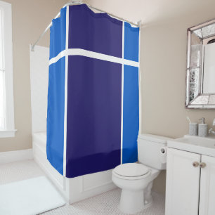 Sporty Bold Navy Bright Blue White Racing Stripes