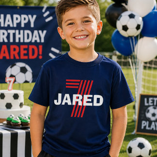 Sporty Boys Seventh Birthday T-Shirt