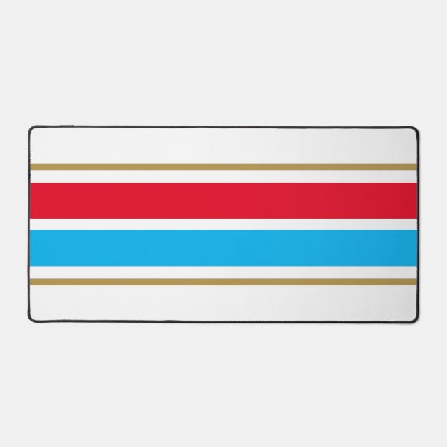 Sporty Bright Rouge Blanc Ciel Bleu Stripes De Cou (Recto)