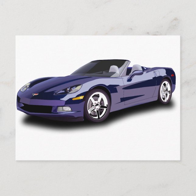 Sporty Car Postcard (Front)