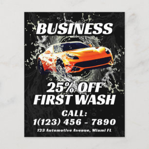 Sporty car wash flyer