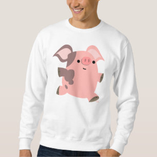 Sporty Cartoon Pig T-shirt Sweatshirt