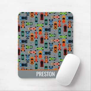 Sporty Colourful Racing Cars Kids Personalized Mouse Pad