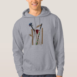 Sporty Cricket Bats Design, Hoodie