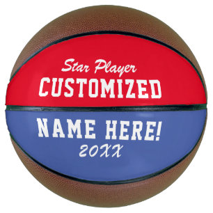 Sporty Custom Name Basketball
