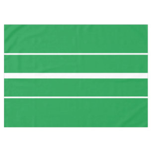 Sporty Festive Kelly Green White Racing Stripes Tablecloth