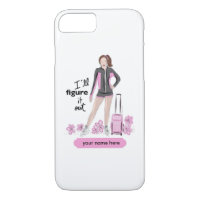 Sporty Figure Skater with Skating Bag