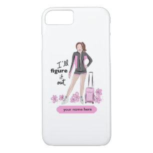 Sporty Figure Skater with Skating Bag Case-Mate iPhone Case