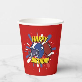 Sporty Football Kids Birthday Party Paper Cups