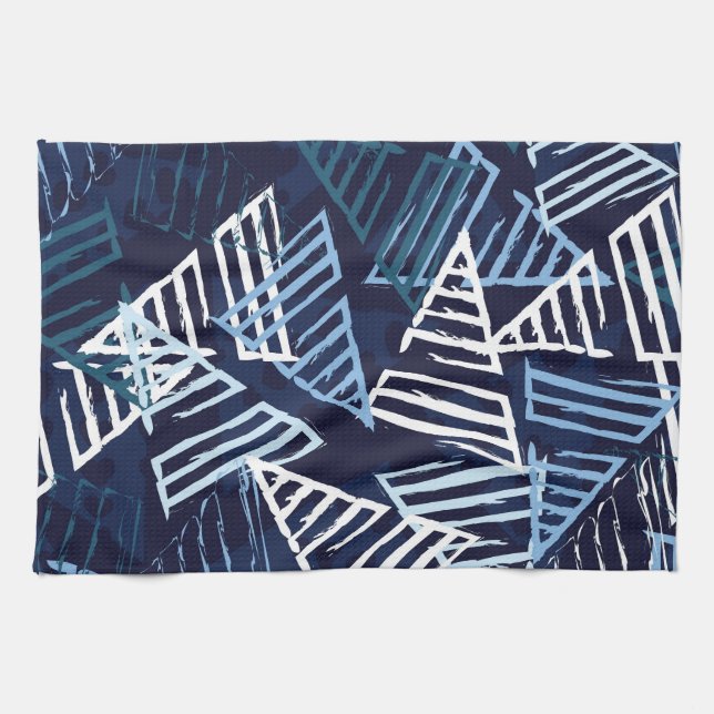 Sporty Fun: Creative Seamless Wallpaper. Kitchen Towel (Horizontal)