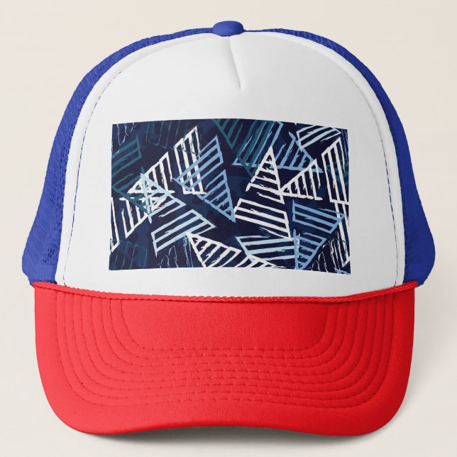 Sporty Fun: Creative Seamless Wallpaper. Trucker Hat (Front)