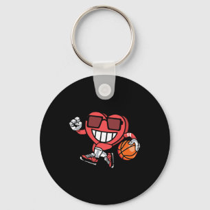 Sporty Heart Valentine's Day Sketll Love Score Adu Keychain