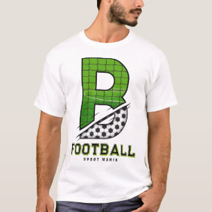 Sporty Letter B Football Net & Ball Typography T-Shirt