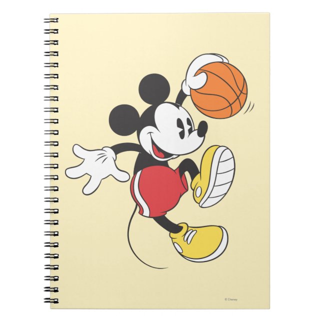 Sporty Mickey | Basketball Player Notebook (Front)