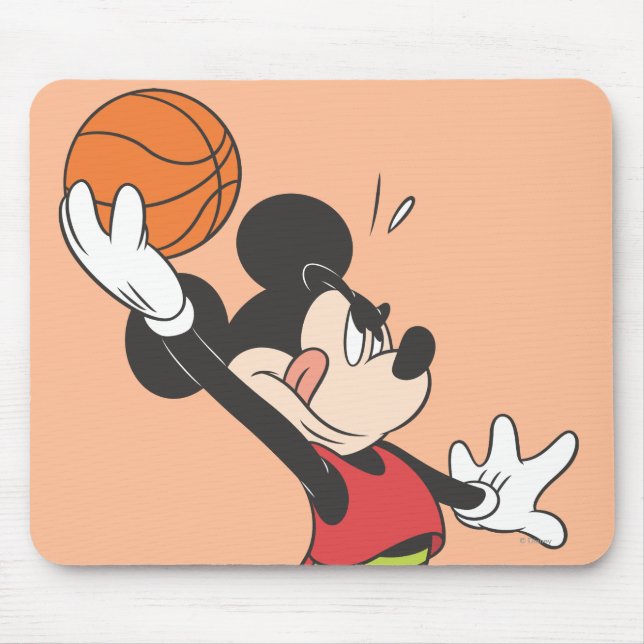 Sporty Mickey | Dunking Basketball Mouse Pad (Front)