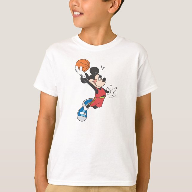Sporty Mickey | Dunking Basketball T-Shirt (Front)
