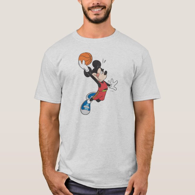 Sporty Mickey | Dunking Basketball T-Shirt (Front)