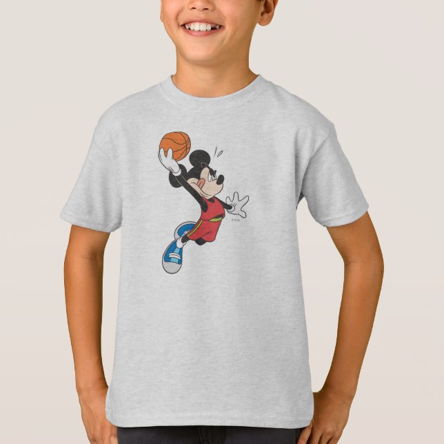Sporty Mickey | Dunking Basketball T-Shirt (Front)