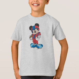 Sporty Mickey   Football Pose T-Shirt