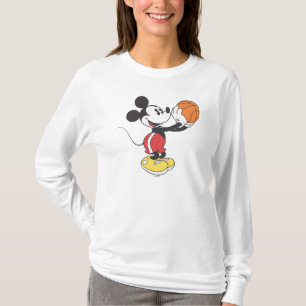 Sporty Mickey Holding Basketball T-Shirt