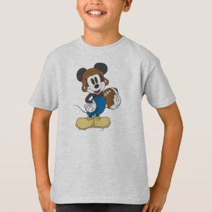 Sporty Mickey   Holding Football T-Shirt