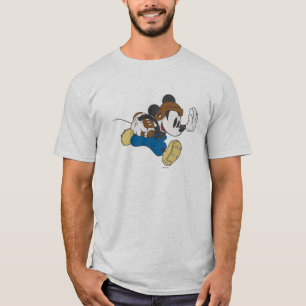 Sporty Mickey Running with Football T-Shirt