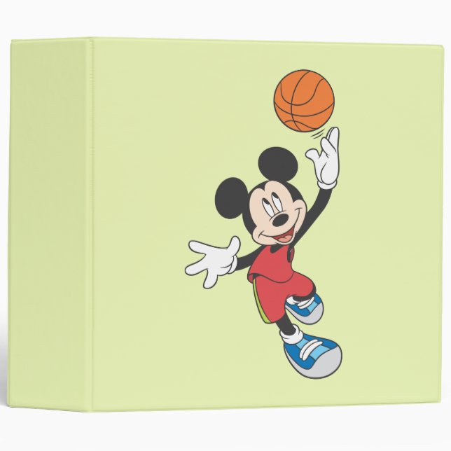 Sporty Mickey | Throwing Basketball Binder (Front/Spine)