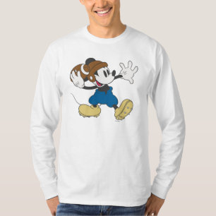 Sporty Mickey   Throwing Football T-Shirt