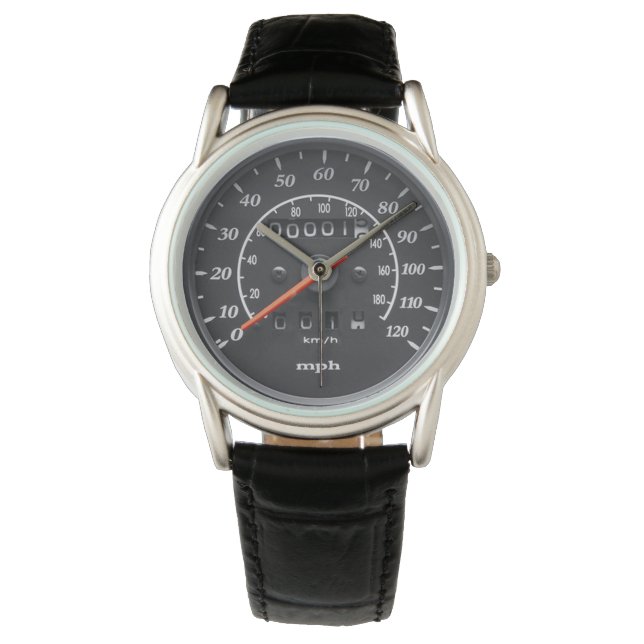 Sporty Motorcycle Gauge 001 MPH Watch (Front)