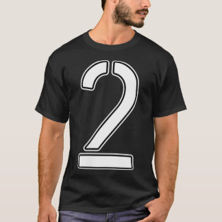 Sporty Number 2 Costume Birthday Varsity Sports Te T-Shirt