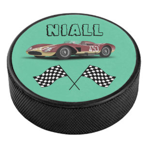 Sporty Race Car  Hockey Puck