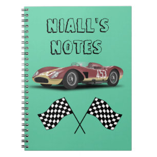 Sporty Race Car Notebook