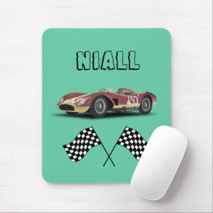 Sporty Race Car Personalized Mouse Pad