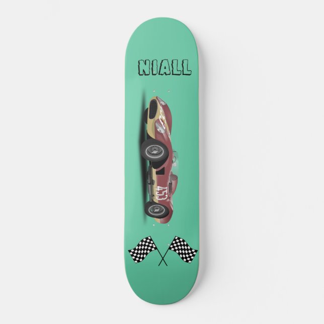 Sporty Race Car  Skateboard (Front)