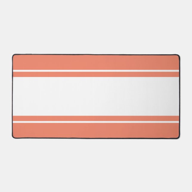 Sporty Saumon blanc large Rose Edge Racing Stripes (Recto)