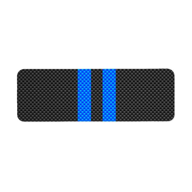 Sporty Sky Blue Carbon Fibre Style Racing Stripes (Front)