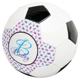 Sporty Soccer Puppies Monogrammed   Soccer Ball