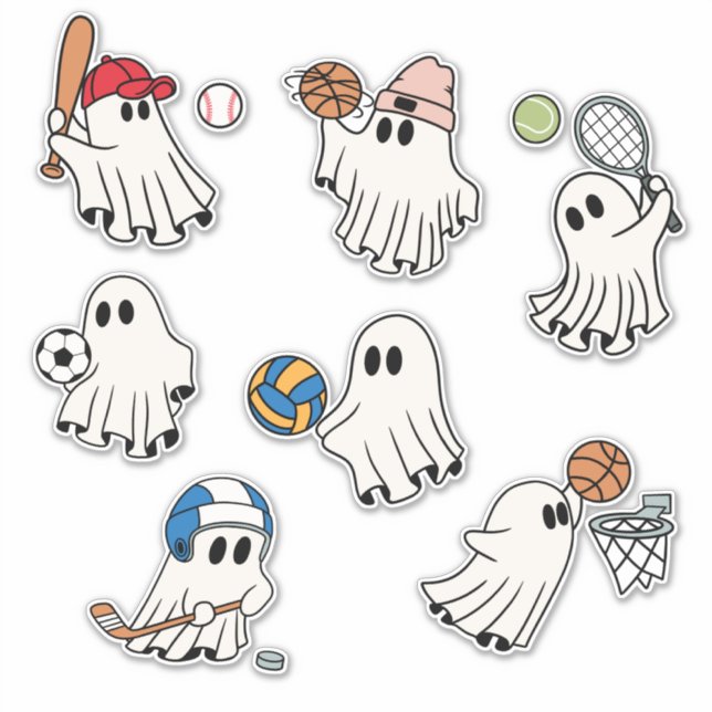 Sporty Spectral Fun Cute Ghost Pack (Front)
