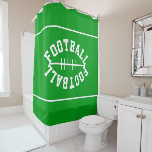 Sporty White FOOTBALL Text Stripes On Royal Blue
